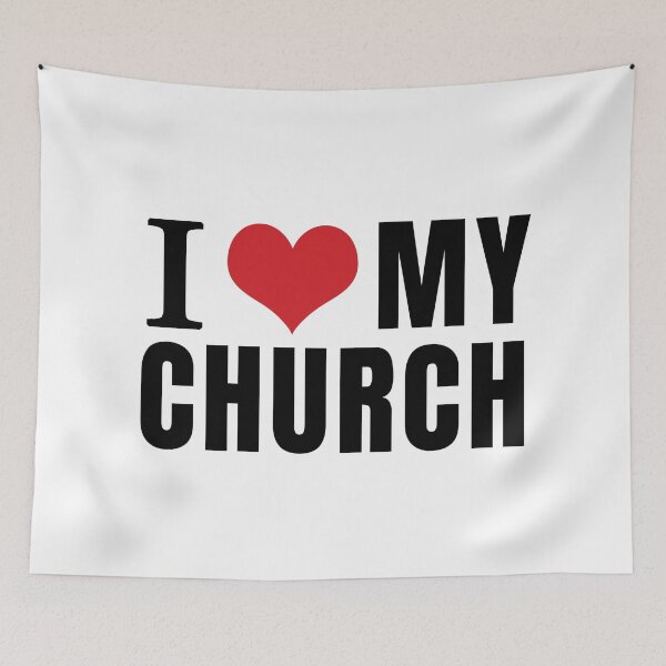 Item preview, I love my church designed and sold by Flavaprints4u.