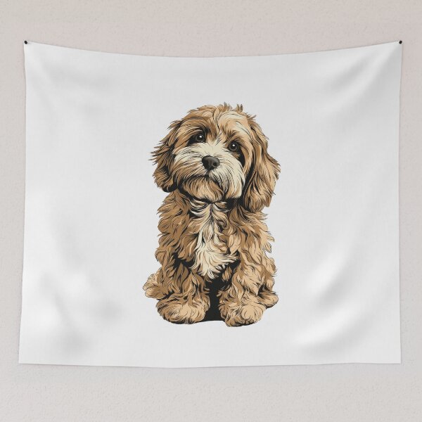 Item preview, Cavapoo Dog Illustration designed and sold by whyitsme.