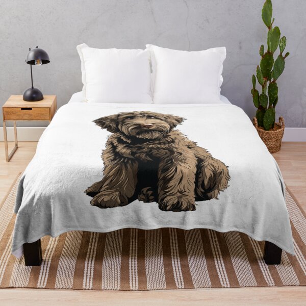 Item preview, Chocolate Labradoodle Dog Illustration  designed and sold by whyitsme.