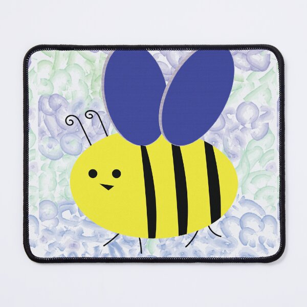 Item preview, Bee blue flowers designed and sold by Mountain-Point.