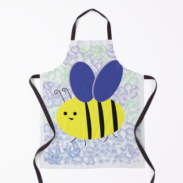 Item preview, Bee blue flowers designed and sold by Mountain-Point.