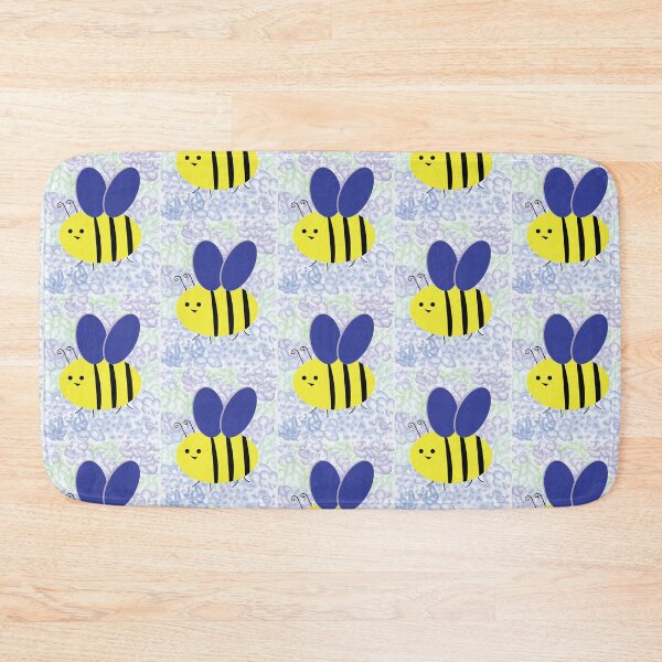 Item preview, Bee blue flowers designed and sold by Mountain-Point.