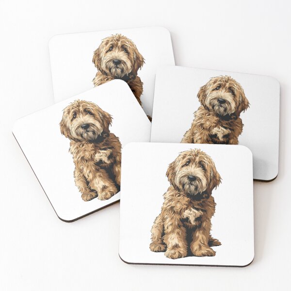 Item preview, Red Labradoodle Dog Illustration  designed and sold by whyitsme.