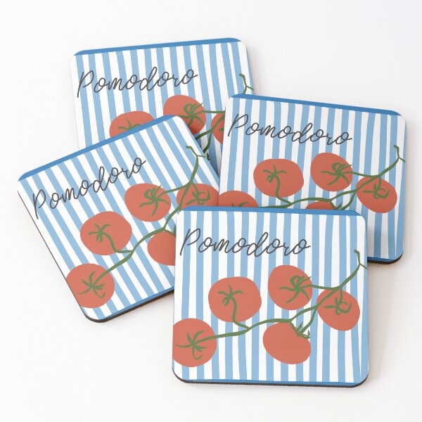 Item preview, Tomato, pomodoro - blue stripes designed and sold by ElmLenonn.
