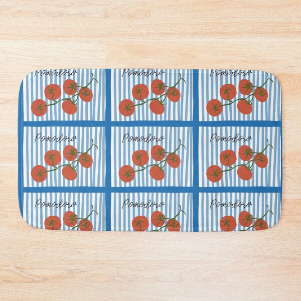 Item preview, Tomato, pomodoro - blue stripes designed and sold by ElmLenonn.