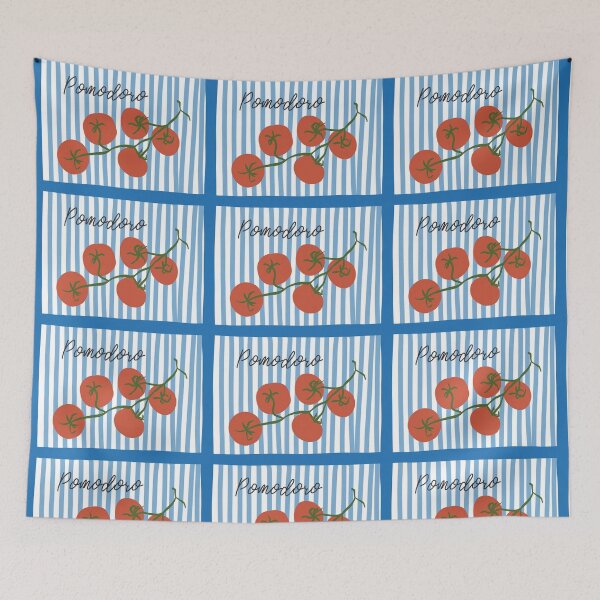 Item preview, Tomato, pomodoro - blue stripes designed and sold by ElmLenonn.
