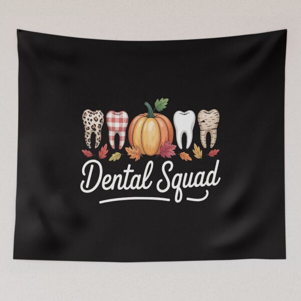 Artikelvorschau, Dental Squad Kürbis Zahn Zahnarzt Niedlich Thanksgiving Herbst entworfen und verkauft von VladoZork.