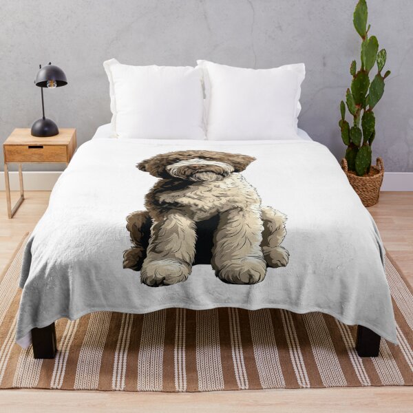 Item preview, Brown and White Lagotto Romagnolo Dog Illustration designed and sold by whyitsme.