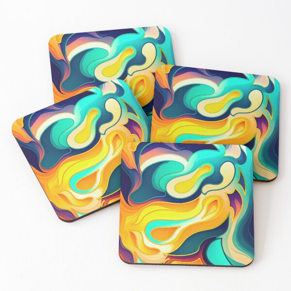 Item preview, Abstract Retro Flow – Colorful Organic Layers designed and sold by NizuCaCi.
