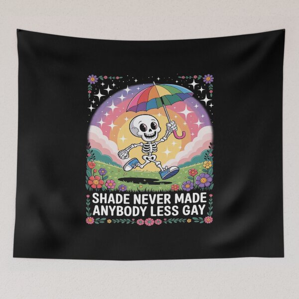 Item preview, Funny Skeleton LGBTQ Pride Quote Rainbow Umbrella designed and sold by KingsLife1994.