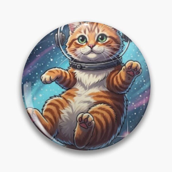 Aperçu de l'œuvre chat dans l'espace créée et vendue par Vivid Creations by CJ.