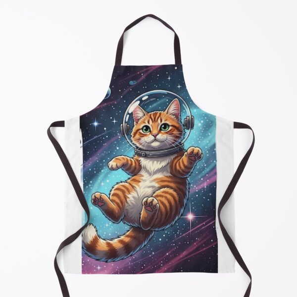 Aperçu de l'œuvre chat dans l'espace créée et vendue par Vivid Creations by CJ.