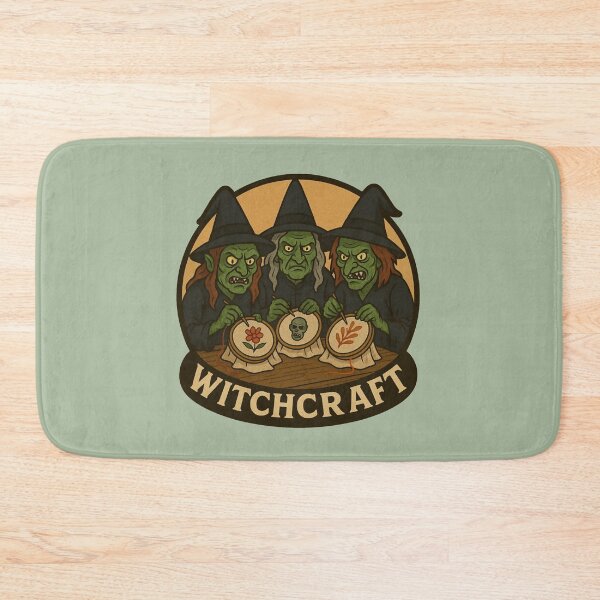 Item preview, Witchcraft – Three Green Witches Embroidery Halloween Design designed and sold by hangmeart.