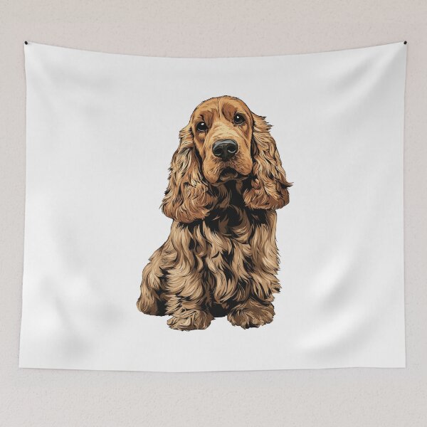 Item preview, Red Cocker Spaniel Dog Illustration designed and sold by whyitsme.