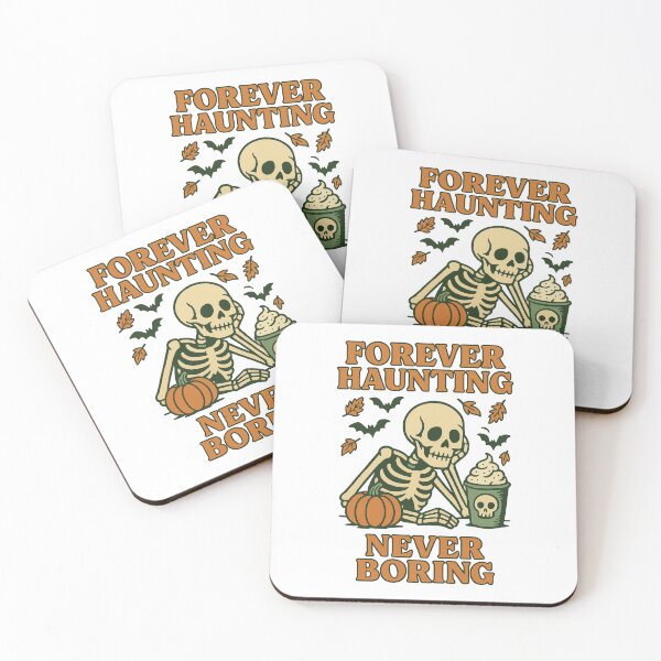 Item preview, Forever Haunting Never Boring – Funny Skeleton Pumpkin Spice Halloween Design designed and sold by inkoutninja.
