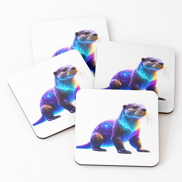 Item preview, Glowing Colorful Otter Art designed and sold by GloriousArtSKD.
