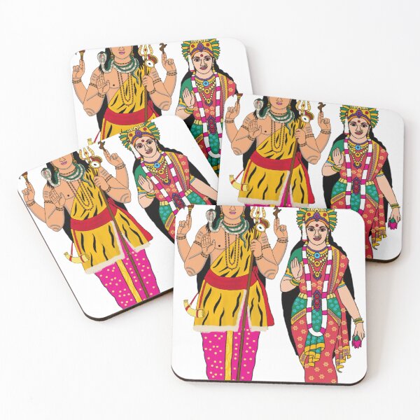 Item preview, Shiva Parvati Digital Painting | Shiv Shakti Divine Couple Spiritual Wall Art, Hindu Devotional Decor designed and sold by Harshit_Digital_Arts.