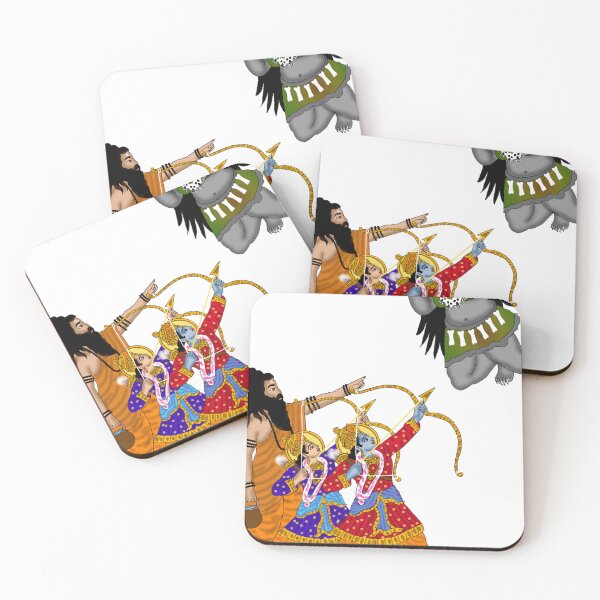 Item preview, Tadka Vadh Digital Painting | Lord Rama Defeats Demoness Tadaka | Ramayana Mythology Art designed and sold by Harshit_Digital_Arts.
