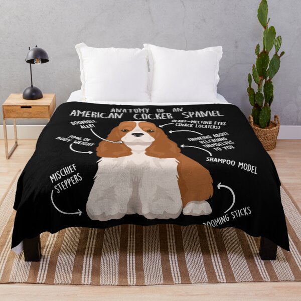 Item preview, Red and White American Cocker Spaniel Dog Anatomy designed and sold by Clara Hollins.