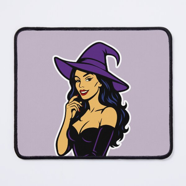 Item preview, Sexy Witch – Glamorous Halloween Pin-Up Witch Design designed and sold by hangmeart.