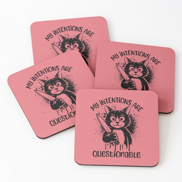 Item preview, Sarcastic cat - questionable intentions designed and sold by EvergreenWhimsy.