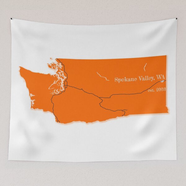 Item preview, Spokane Valley, WA [Orange] designed and sold by PhilbonianDezin.