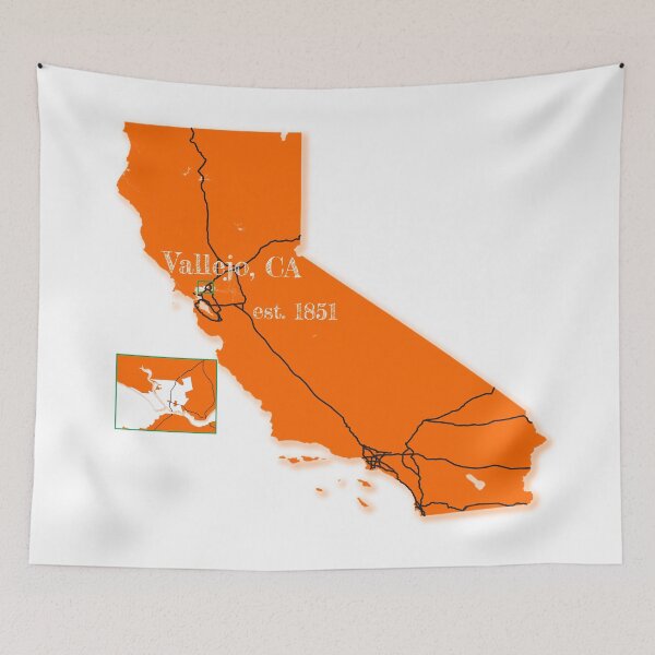 Item preview, Vallejo, CA [Orange] designed and sold by PhilbonianDezin.