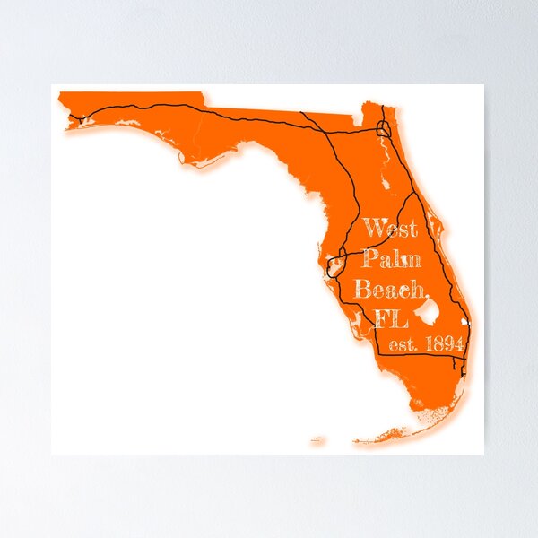Item preview, West Palm Beach, FL [Orange] designed and sold by PhilbonianDezin.