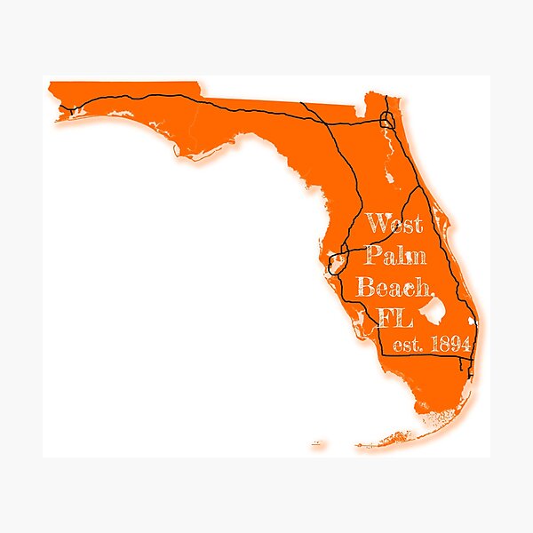 Item preview, West Palm Beach, FL [Orange] designed and sold by PhilbonianDezin.