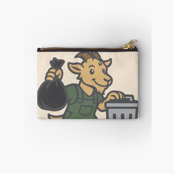 Item preview, Goat Trash Collector – Retro Cartoon Worker Mascot designed and sold by ZethStudios.