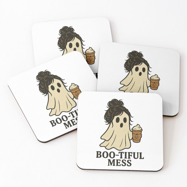 Item preview, Boo-tiful Mess Ghost Coffee Halloween Shirt designed and sold by Arismatica Design.