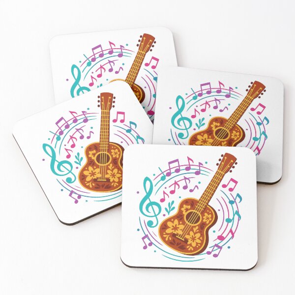 Item preview, Colorful Floral Guitar and Music Notes – Vibrant Music Lover Design designed and sold by inkoutninja.
