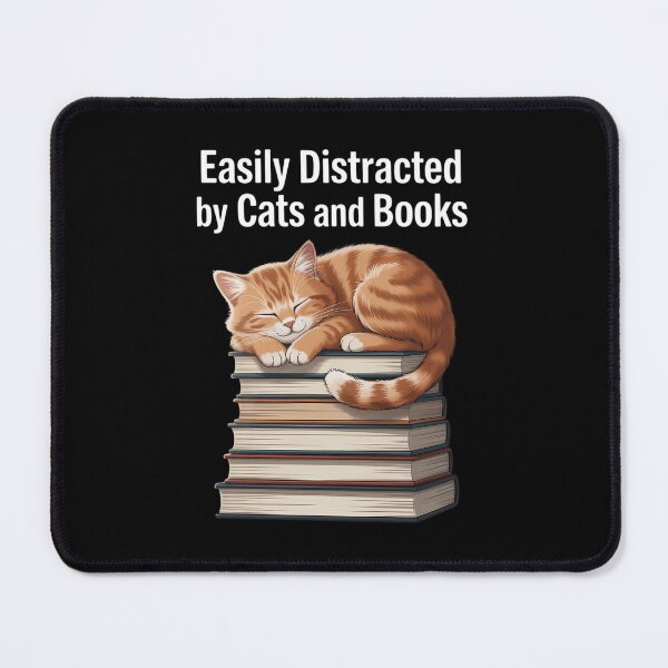Item preview, Easily Distracted By Cats And Books  designed and sold by PunkNation-Arts.