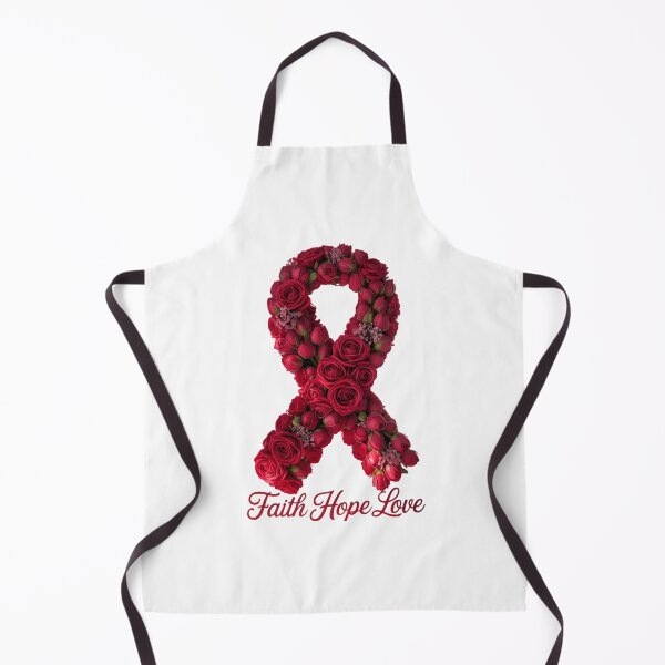 Item preview, Faith Hope Love World Aids Day Awareness Flower Ribbon Red designed and sold by PunkNation-Arts.