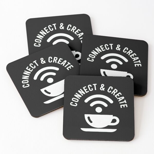 Item preview, Connect and Create Coffee with WiFi Symbol and Cup  designed and sold by Vastingan.