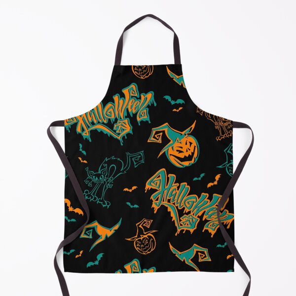 Item preview, Graffiti Halloween Pattern – Neon Spooky Pumpkin and Bat Graphic T-Shirt designed and sold by FestivityFinds.