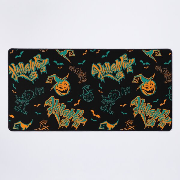Item preview, Graffiti Halloween Pattern – Neon Spooky Pumpkin and Bat Graphic T-Shirt designed and sold by FestivityFinds.