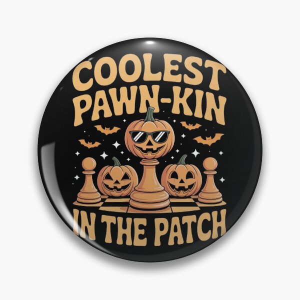Artikelvorschau, Coolste Bauernverwandte im Patch Pawn Chess Halloween Pumpkin entworfen und verkauft von Vastingan.