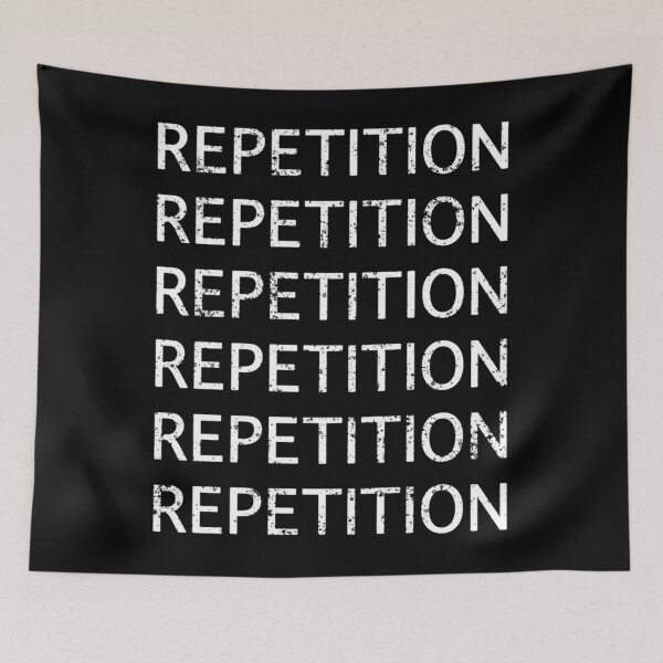 Item preview, Repetition (white on black)  	 designed and sold by pfjcslecaa22.
