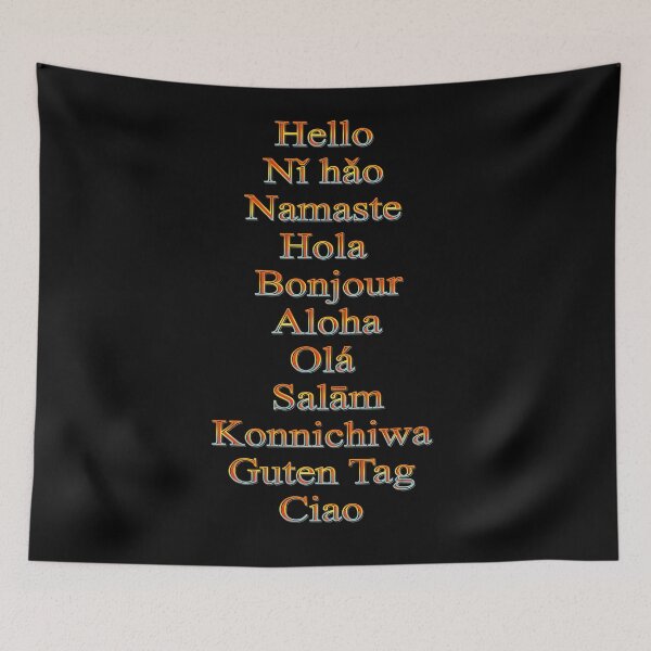 Item preview, Hello in 11 different popular languages designed and sold by DaveDanchuk.