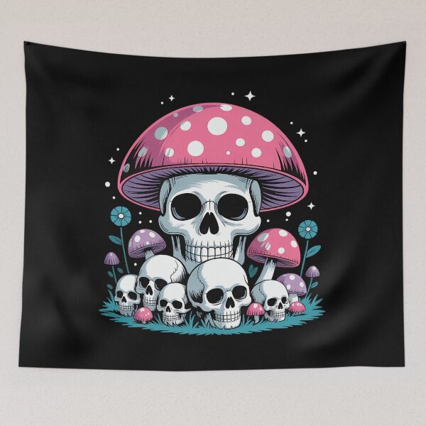 Item preview, Cottagecore Skeleton Mushroom Halloween designed and sold by HellD3vil-Art.