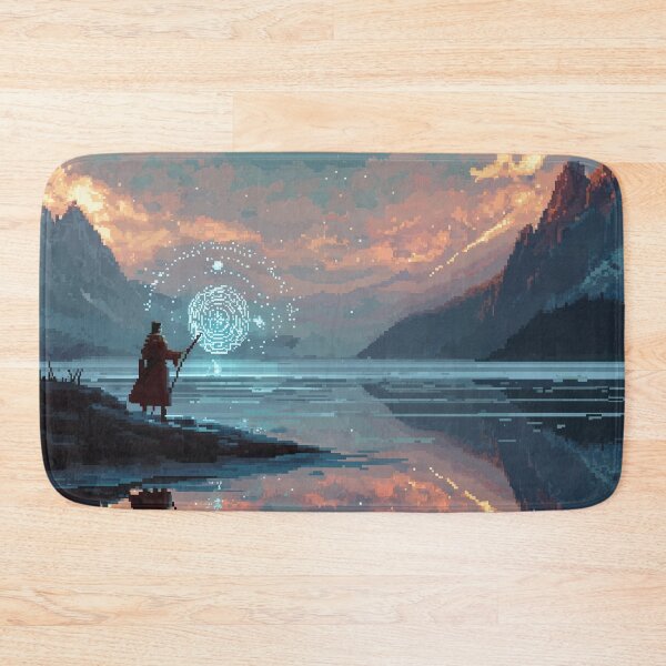 Item preview, Mage by the Frozen Lake Pixel Art designed and sold by Rtymer.