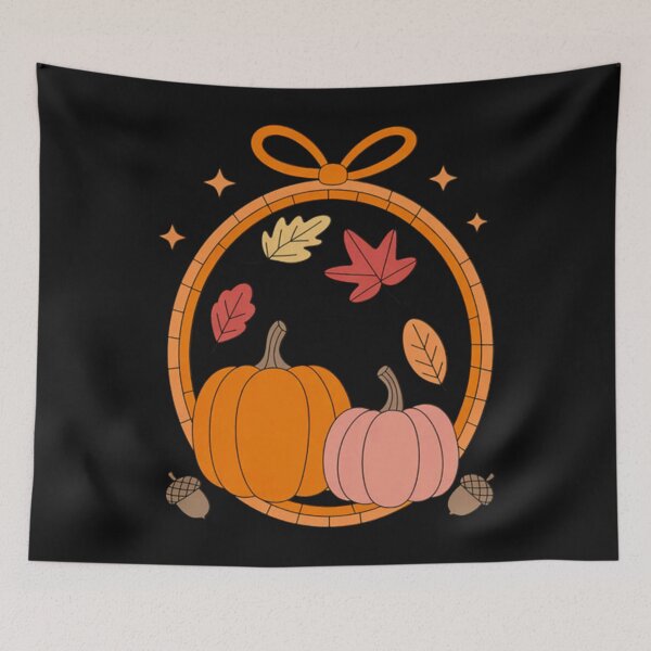 Item preview, Coquette Fall Pumpkins Frame Cozy Autumn Aesthetic with Bow designed and sold by Vastingan.