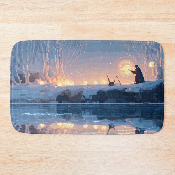 Item preview, Mage by the Frozen Lake Pixel Art designed and sold by Rtymer.