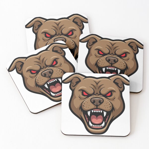 Item preview, Aggressive Pitbull Head Vector Art - Furious Red-Eyed Dog Graphic designed and sold by Omar-2D.