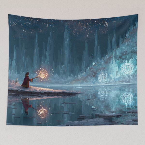 Item preview, Mage by the Frozen Lake Pixel Art designed and sold by Rtymer.