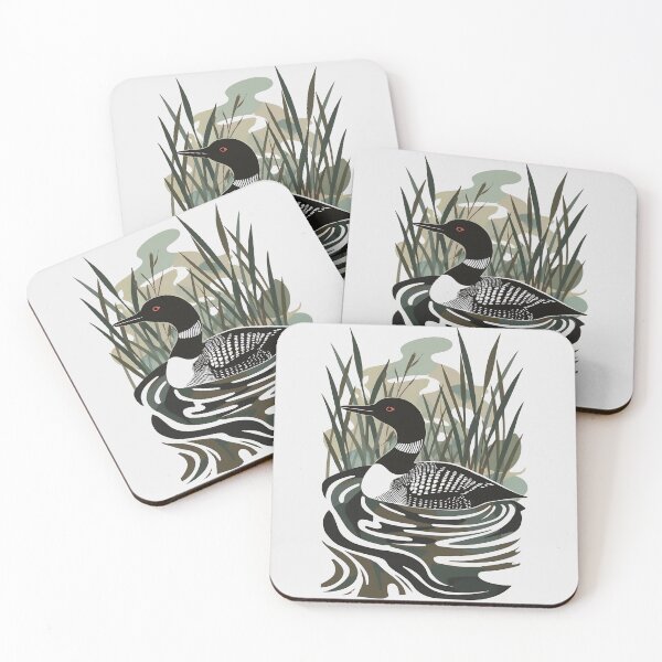Item preview, Abstract Common Loon Collage Lake Nature Wildlife   designed and sold by TackyTime.