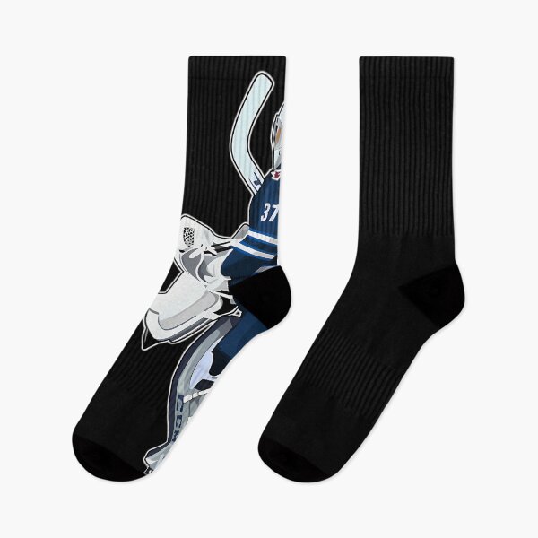 Item preview,  Connor Hellebuyck Goaltender Celebrates designed and sold by WIEMICHAEL.