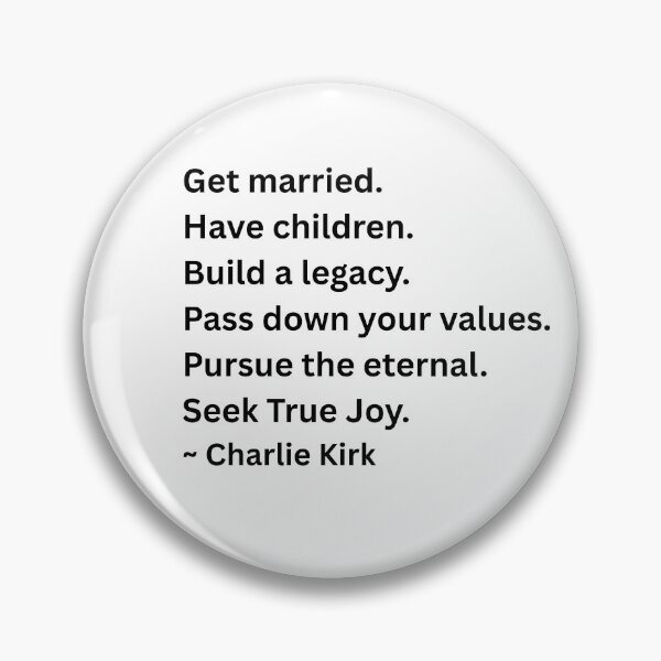 Item preview, Get married Charlie Kirk quote designed and sold by C4--.