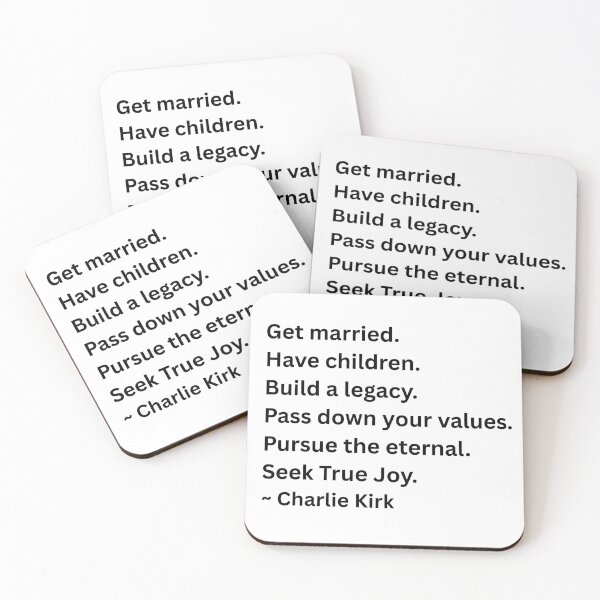 Item preview, Get married Charlie Kirk quote designed and sold by C4--.